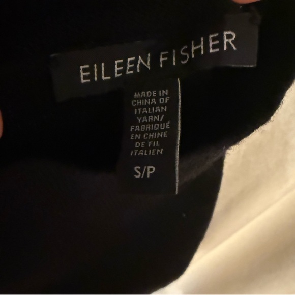 EILEEN FISHER Italian Yarn Black Turtleneck Sweater – Size S/P - Picture 7 of 10